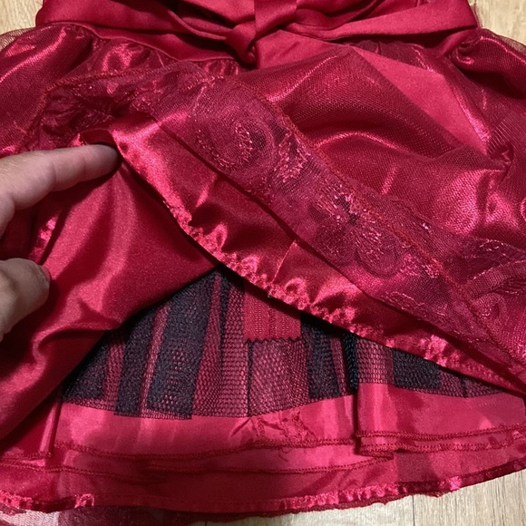 Princess Faith Deep Red 3/6 month Girl Christmas Dress - Picture 3 of 4